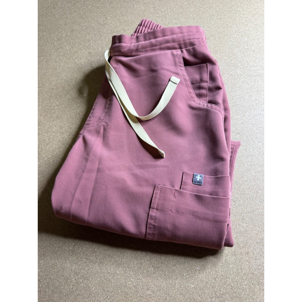 FIGS Technical Collection Mauve Scrub Pants Womens XXS Cargo Drawstring TW2000R